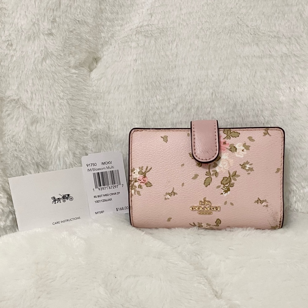 Coach Rose Bouquet Zip Wallet